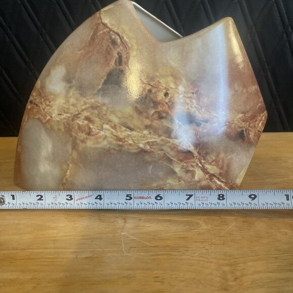 Toyo Quarry Collection MCM Marble Pattern Vase (Japan) 7 1/4”H Unique Shape ART - Picture 8 of 16